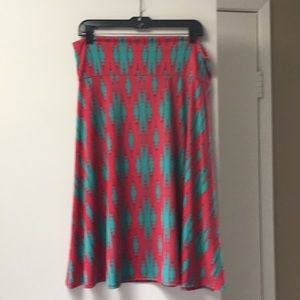 LuLaRoe Azure slinky skirt with yoga top size XL